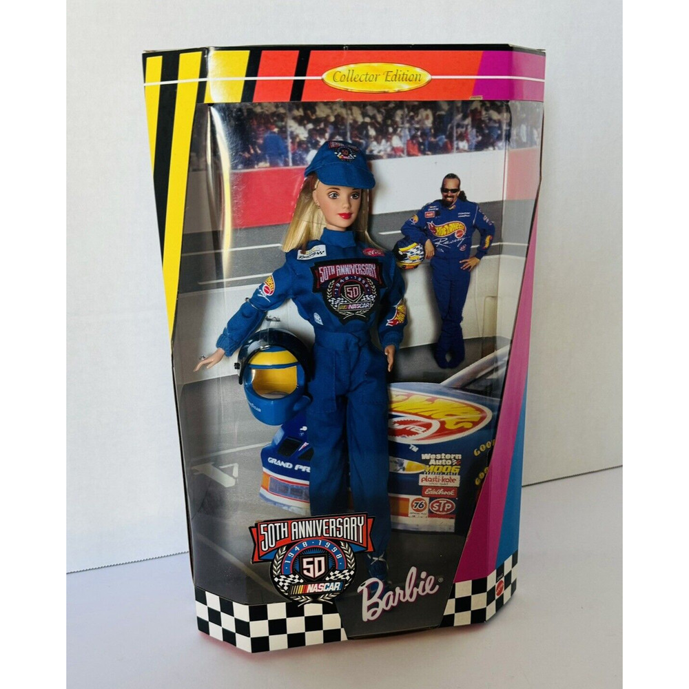50th Anniversary NASCAR Barbie Doll 1948-1998 Vintage‎ Mattel #20442 New